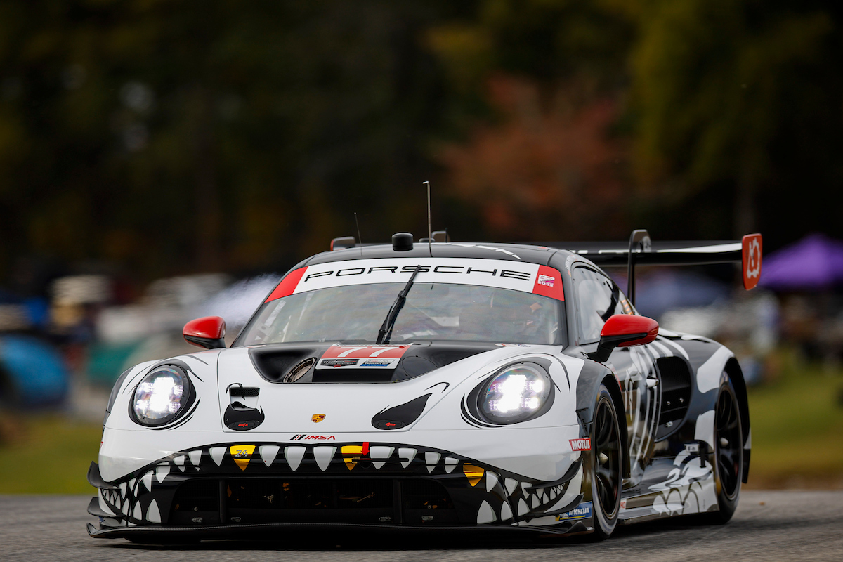 IMSA Petit Le Mans 2025 #77: AO Racing, Porsche 911 GT3 R (992), GTD PRO: Laurin Heinrich, Klaus Bachler, Michael Christensen
