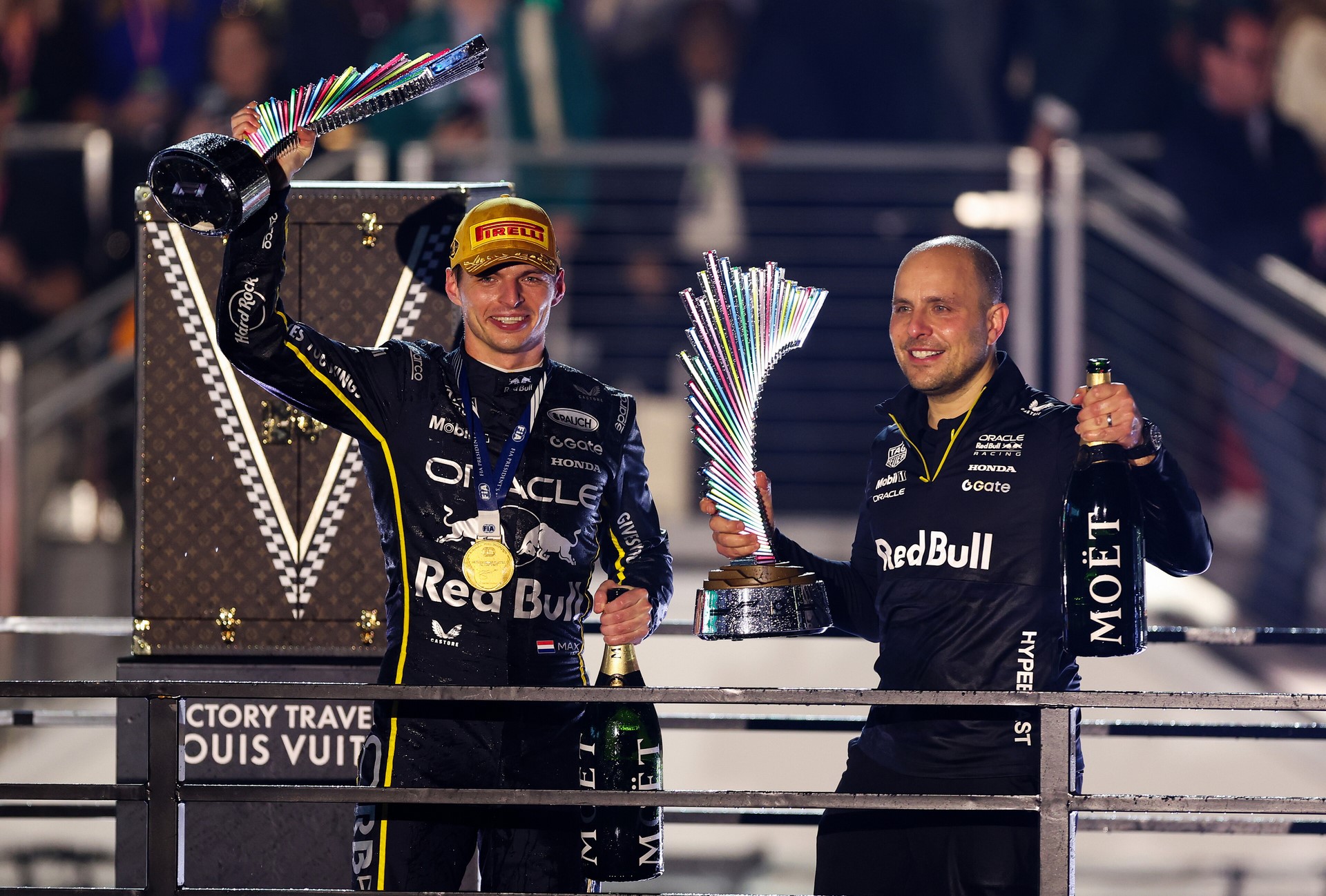 Max Verstappen et Gianpiero Lambiase à Las Vegas 2025