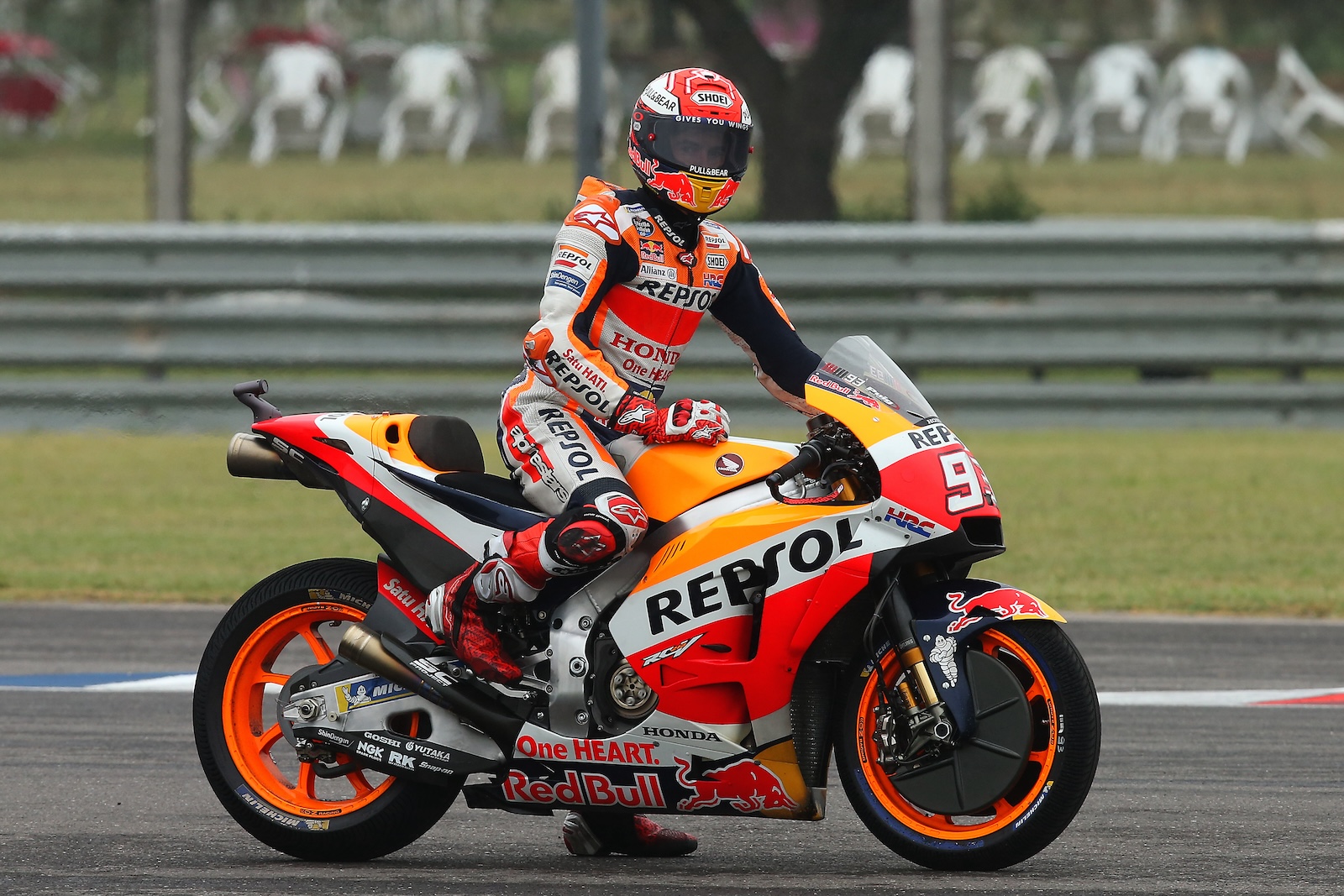 Marc Marquez sur le circuit en Argentine