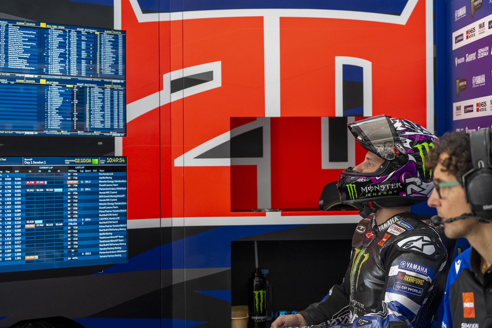 Fabio Quartararo dans son box