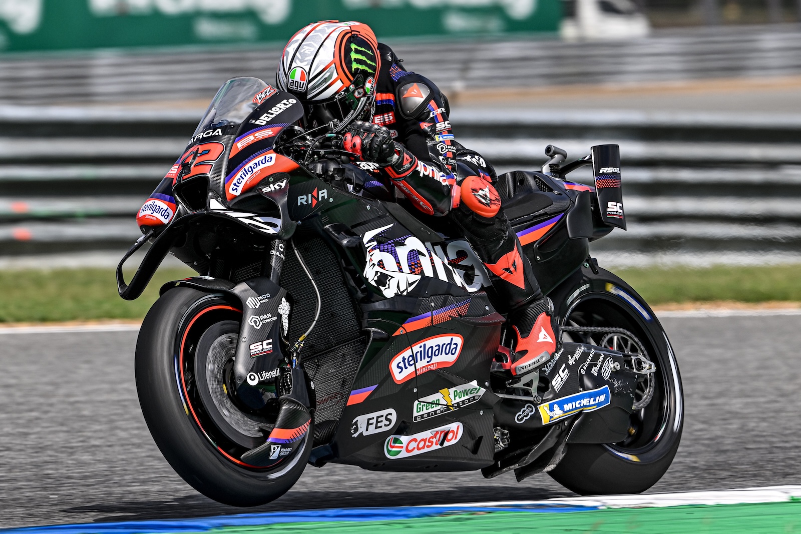 Marco Bezzecchi sur Aprilia sur le circuit de Buriram Thailande