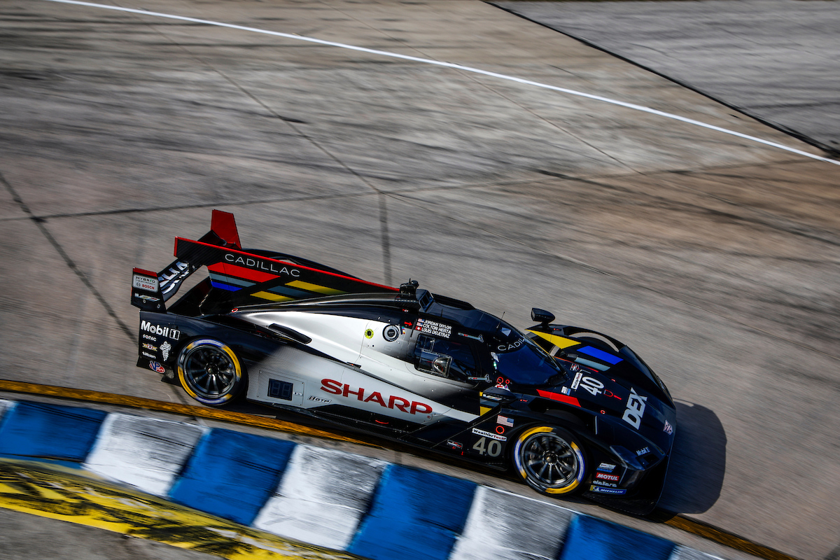 12h Sebring 2026 #40: Cadillac Wayne Taylor Racing, Cadillac V-Series.R, GTP: Jordan Taylor, Louis Deletraz, Colton Herta