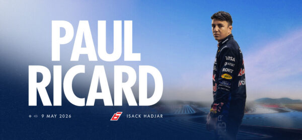 Isack Hadjar au volant de la RB7 au Grand Prix de France Historique