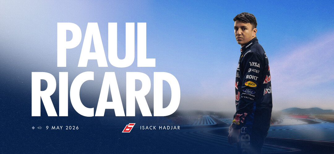 Isack Hadjar au volant de la RB7 au Grand Prix de France Historique