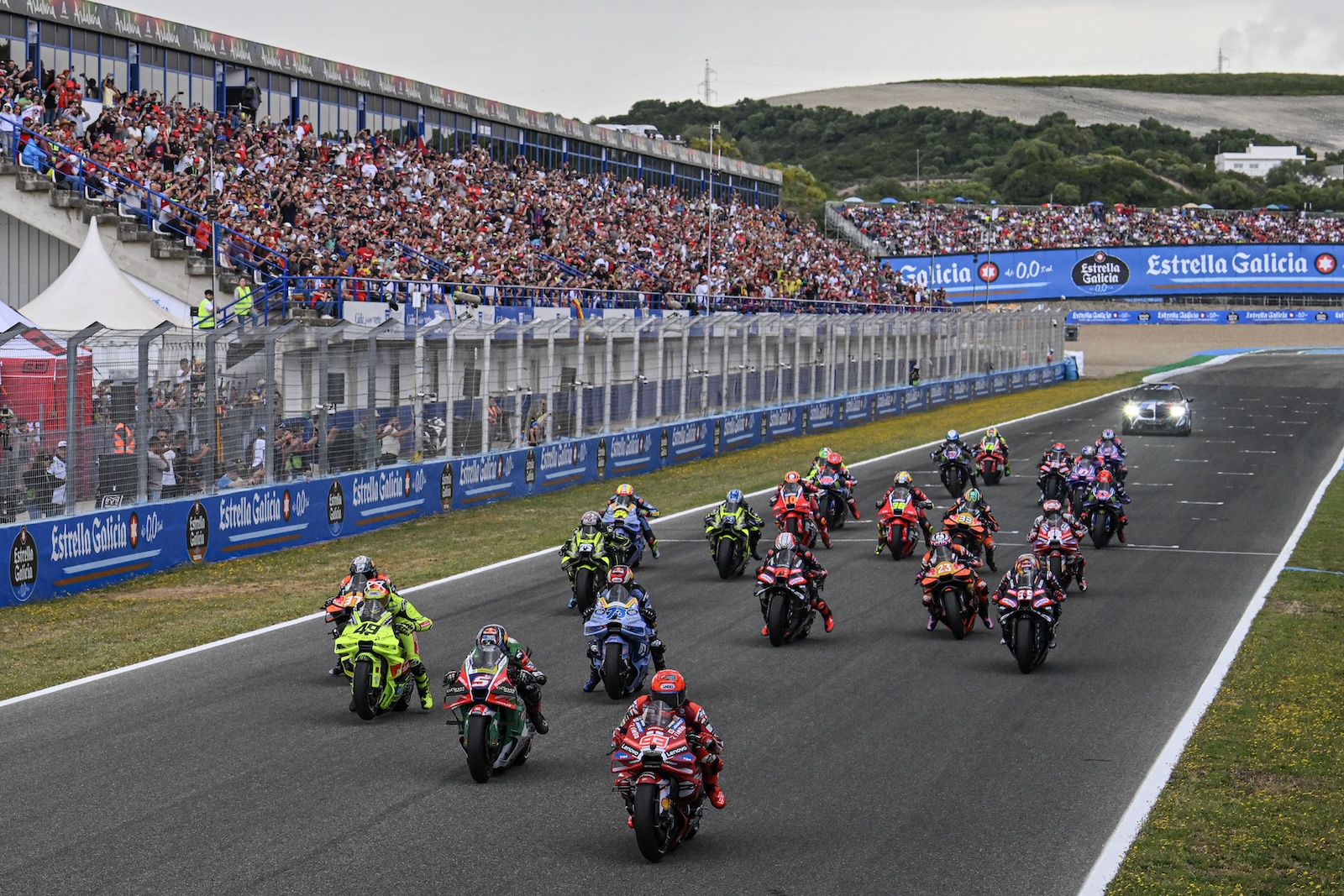 Depart sur le circuit de Jerez