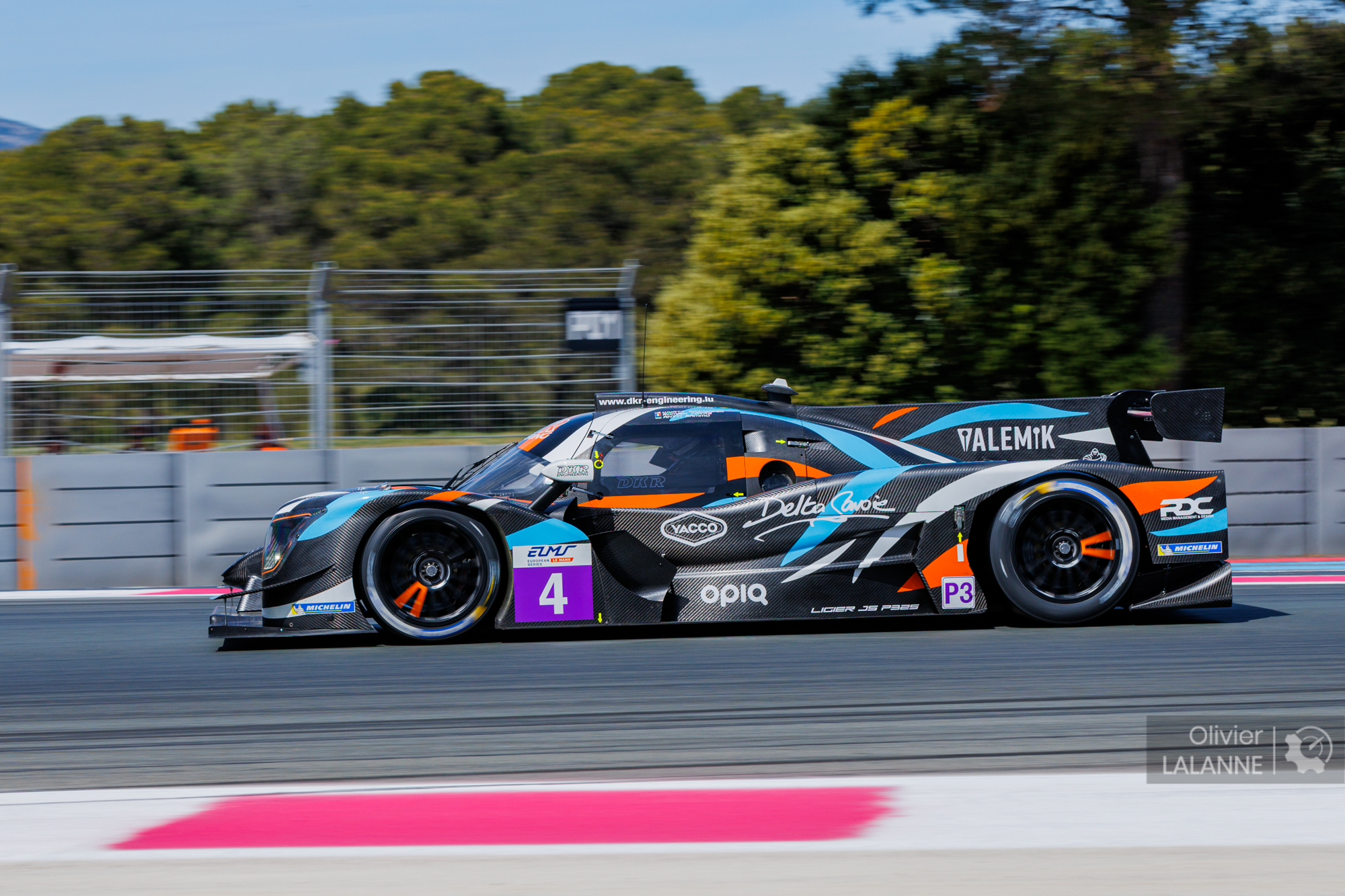 ELMS Paul Ricard European Le Mans Series 4 DKR ENGINEERING (LUX) Ligier JS P325 - Toyota - Antti RAMMO (EST), Romain FAVRE (FRA), Wyatt BRICHACEK (USA), LMP3, action