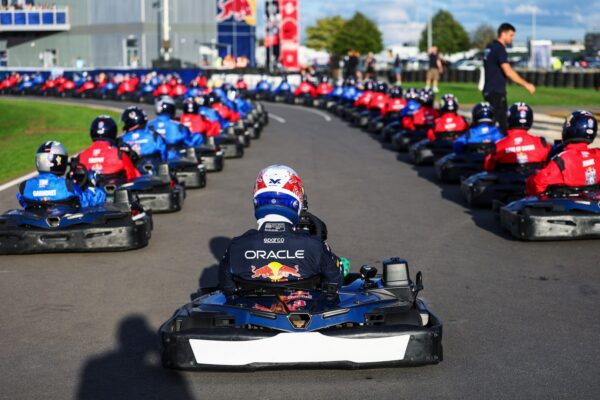 Max Verstappen seen during the Red Bull ‘Max vs 100’ in Silverstone, Great Britain on September 16, 2026.