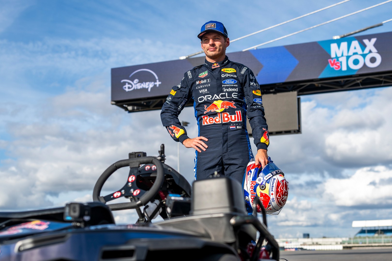 Max Verstappen seen during the Red Bull ‘Max vs 100’ in Silverstone, Great Britain on September 16, 2026.