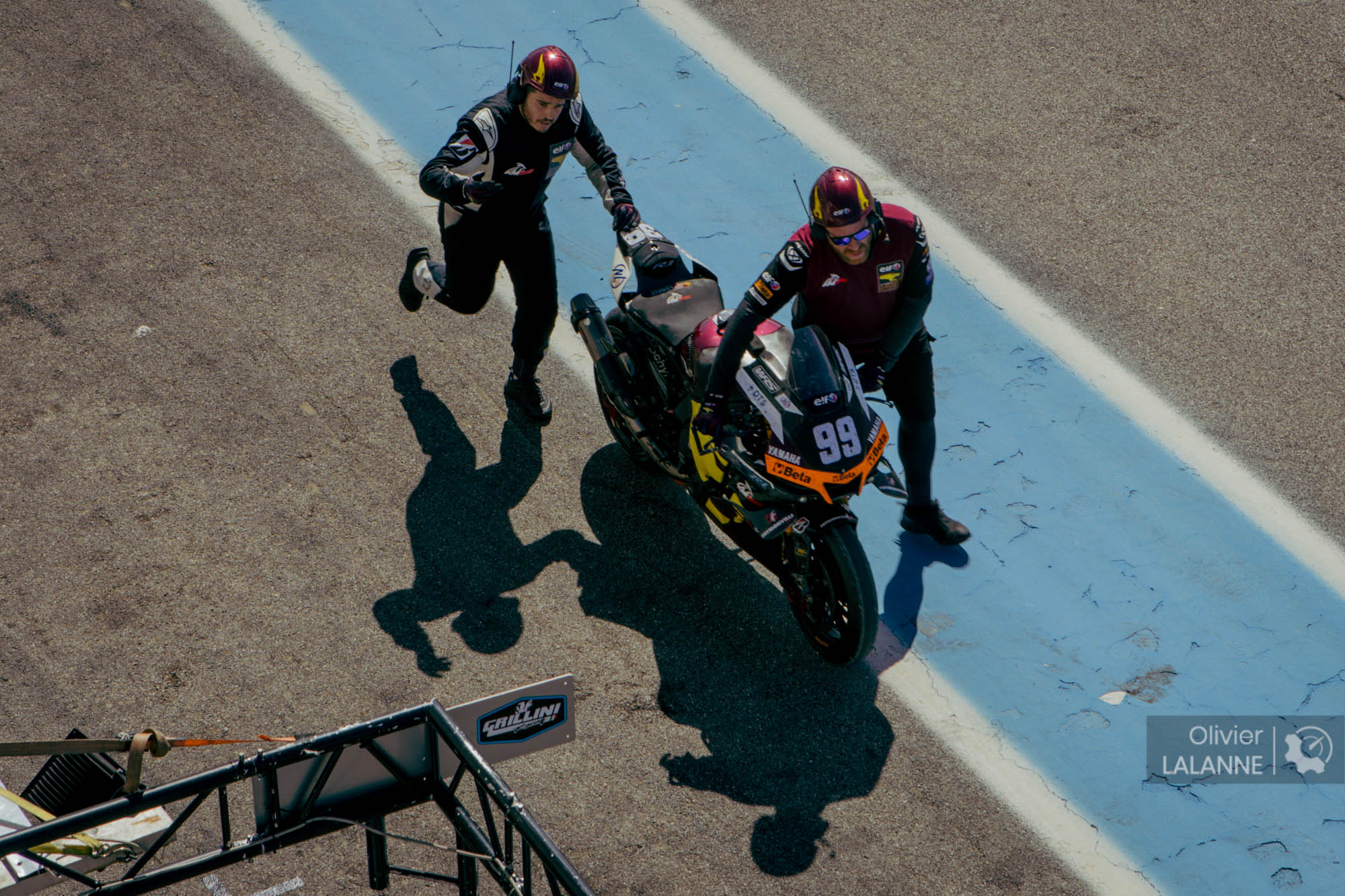 99 Elf Marc VDS Racing Team/KM99 (BEL), Yamaha YZF - R1, DE PUNIET Randy (FRA), MARINO Florian (FRA), BENDSNEYDER Bo (NLD), MAHIAS Lucas (FRA), EWC, action, pitlane