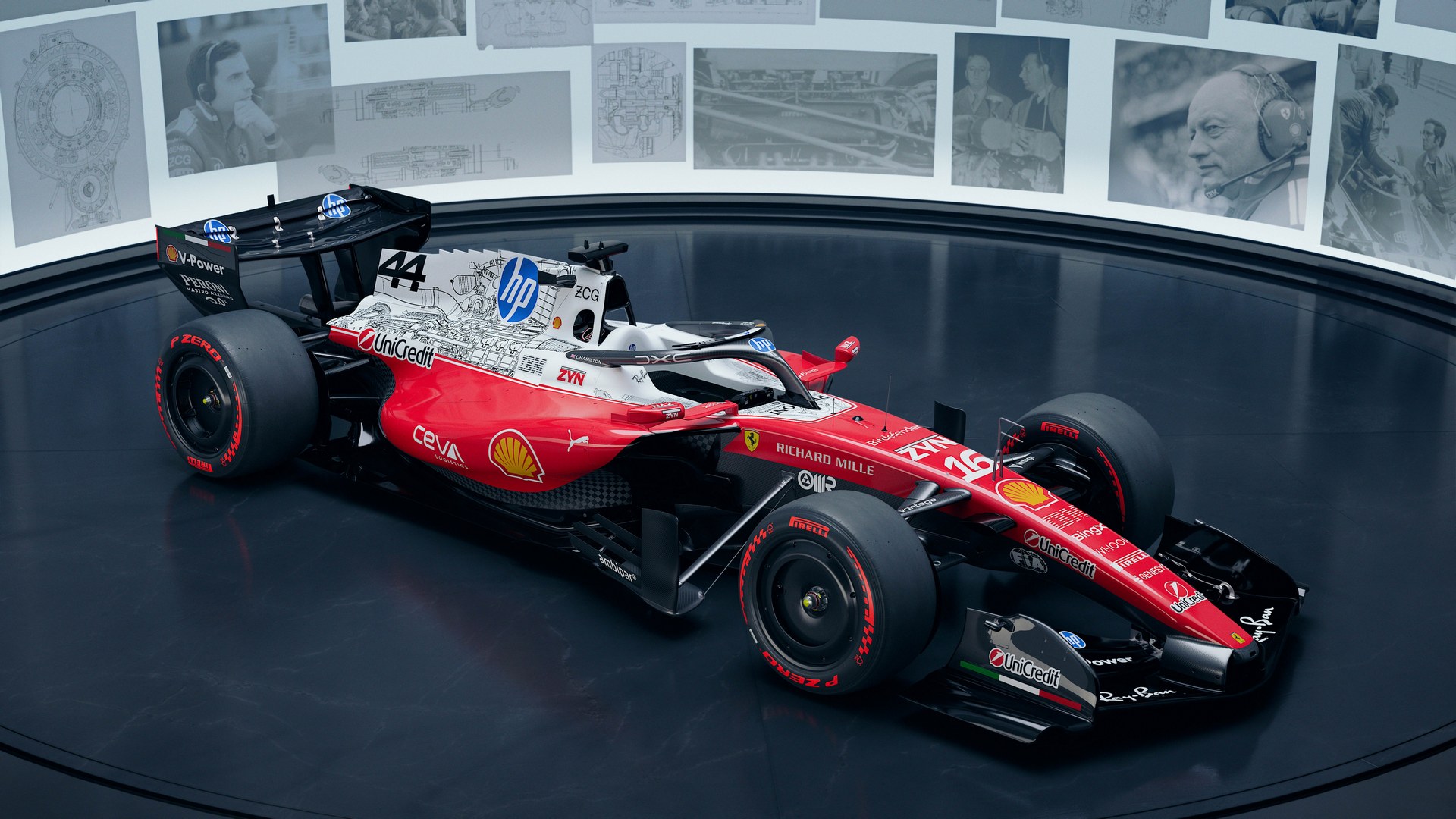 La Scuderia Ferrari avec une livrée spéciale à Austin