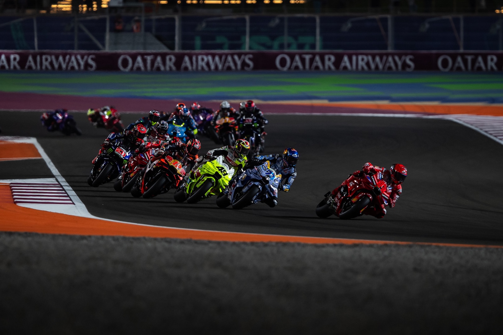 Les pilotes MotoGP sur le circuit de Losail
