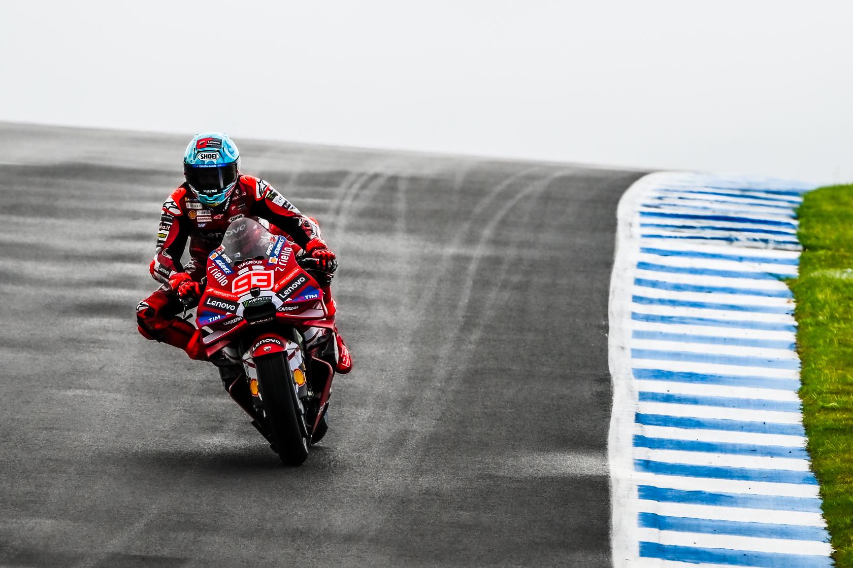 Marc Marquez sur le circuit de Phillip Island en Australie